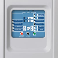 Ziton ZP1-F2 two-zone conventional fire panel front control detail