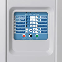 Ziton ZP1-F4 4-zone fire panel user interface close-up