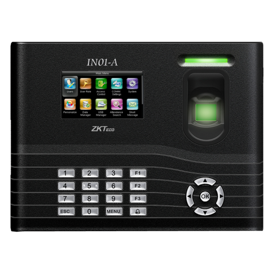 ZKTeco IN01-A fingerprint keypad access control terminal front view