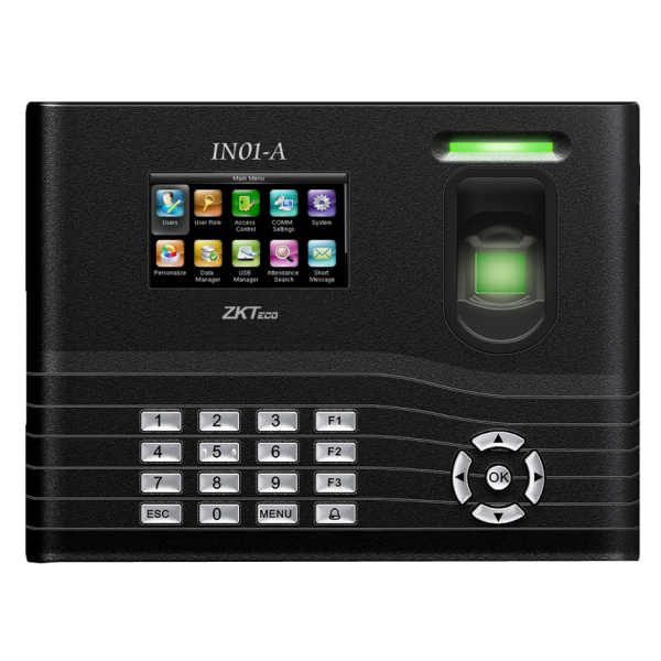 ZKTeco IN01-A fingerprint keypad access control terminal front view