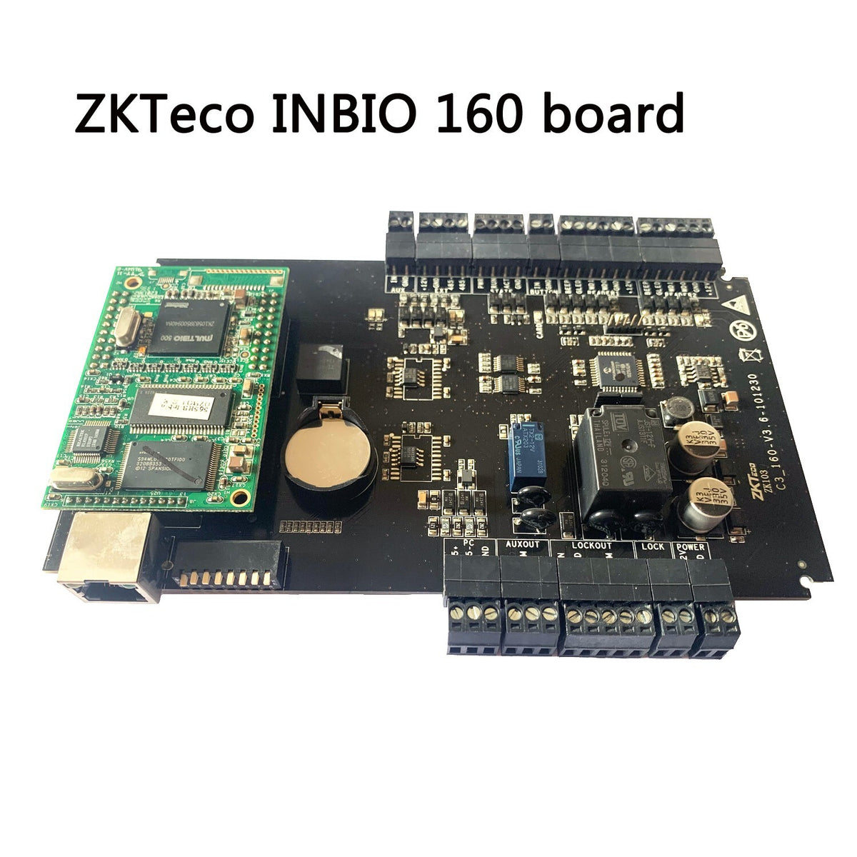 ZKTeco inBio160 one-door biometric access controller board and terminals