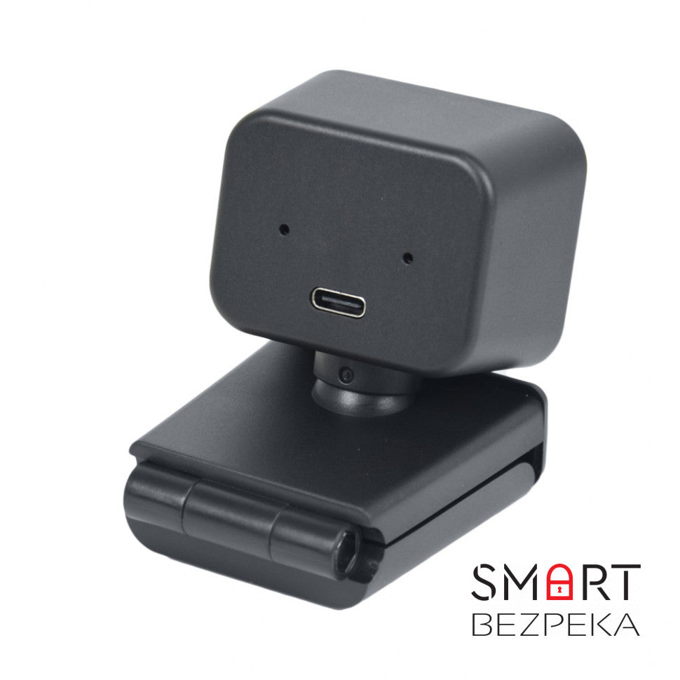 ZKTeco UV200 USB webcam rear view showing USB-C connection and adjustable clip