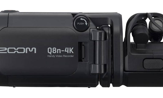 Zoom Q8n-4K handy video recorder left side