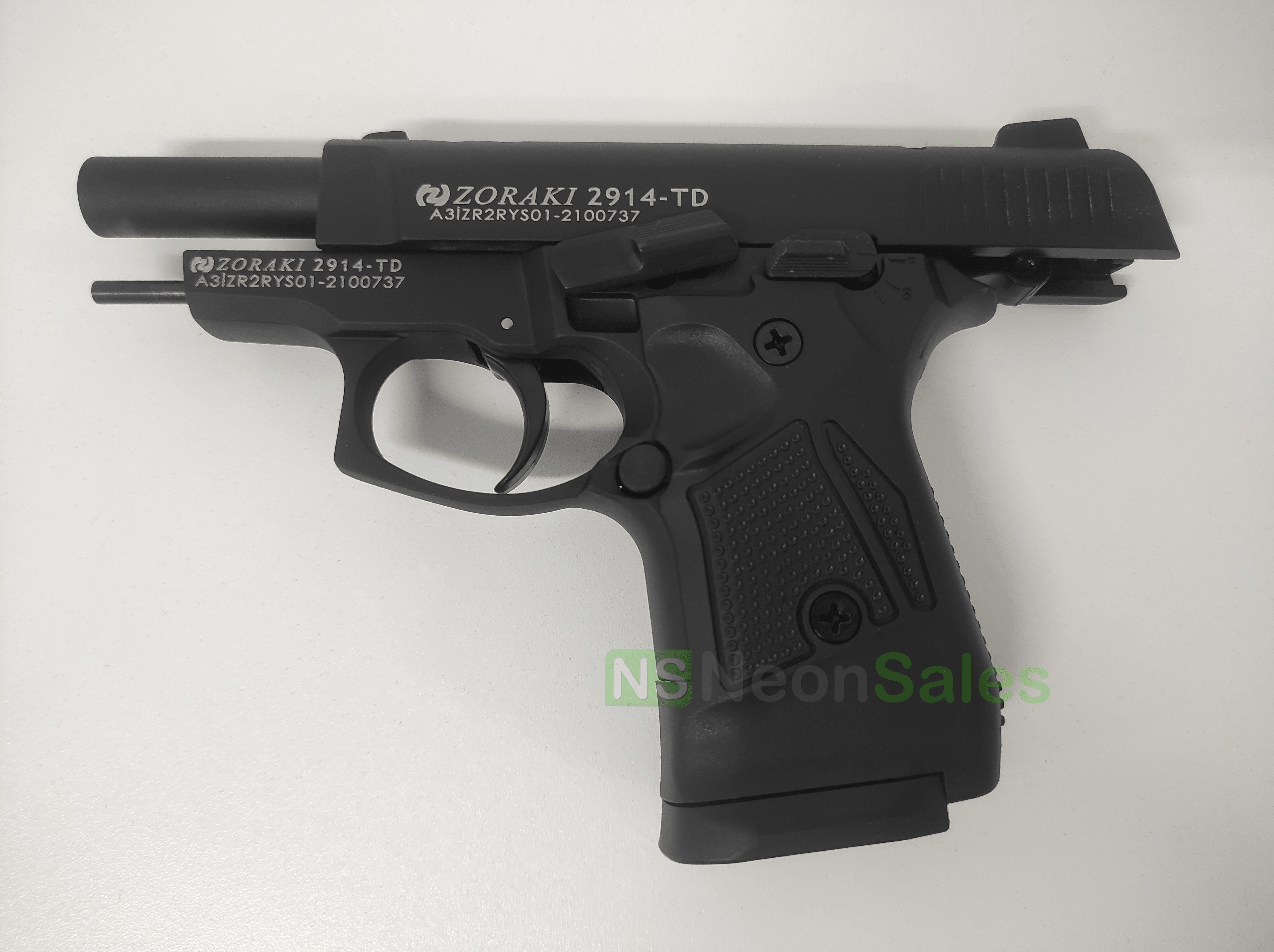 ZORAKI MOD 2914-TD BLANK GUN - BLACK - NeonSales {{ shop.shopifyCountryName }}
