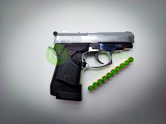 ZORAKI MOD 914-TD BLANK GUN- S/CHROME V+ 10 BLANKS - NeonSales {{ shop.shopifyCountryName }}