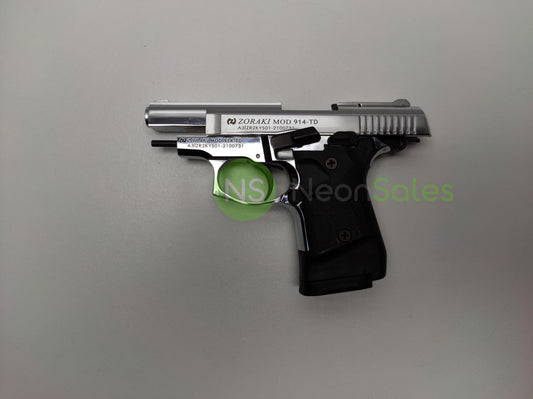 ZORAKI MOD 914-TD BLANK GUN- S/CHROME V+ 10 BLANKS - NeonSales {{ shop.shopifyCountryName }}