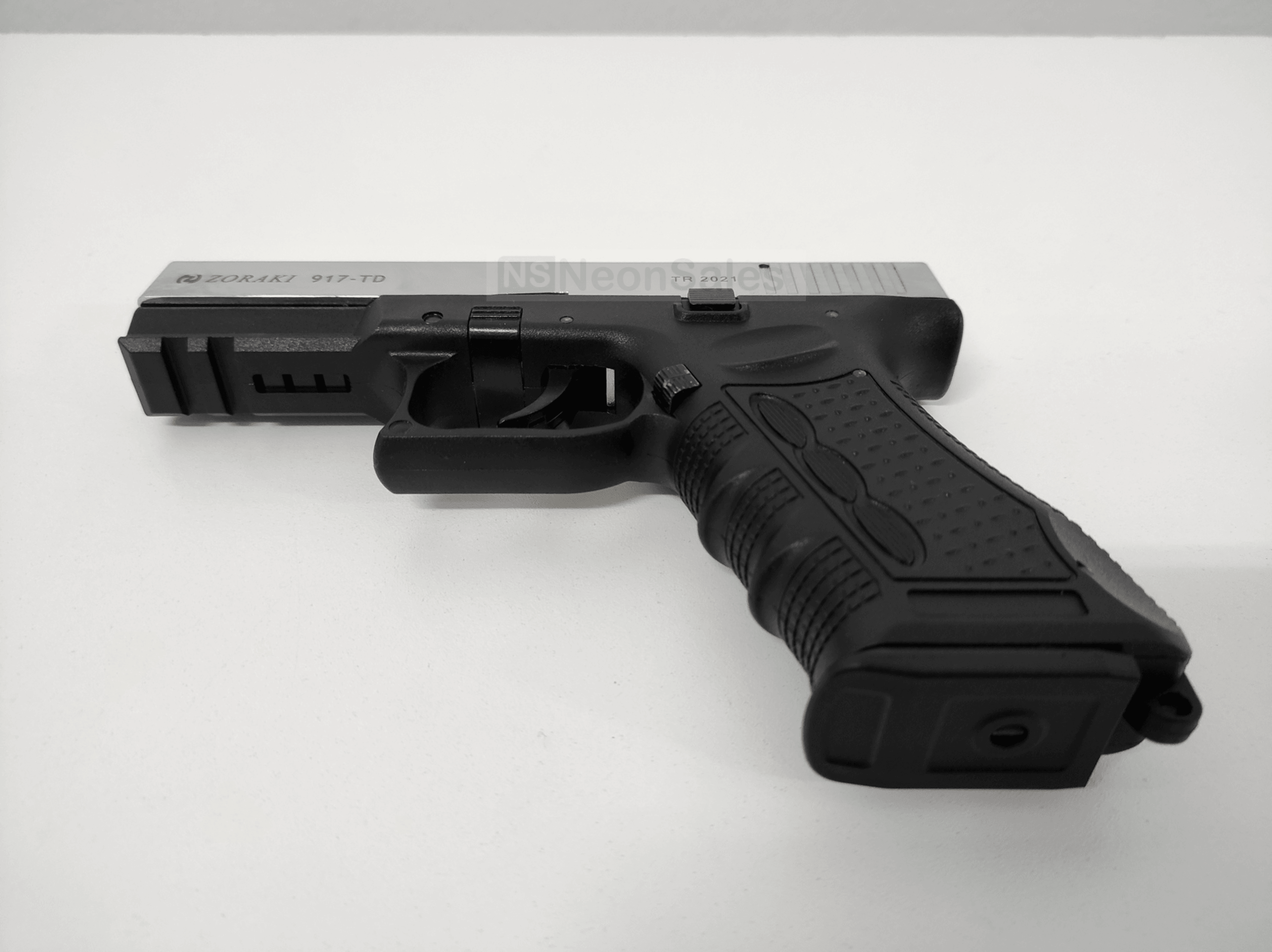 ZORAKI MOD 917-TD BLANK GUN - SATIN CHROME D/T - NeonSales {{ shop.shopifyCountryName }}