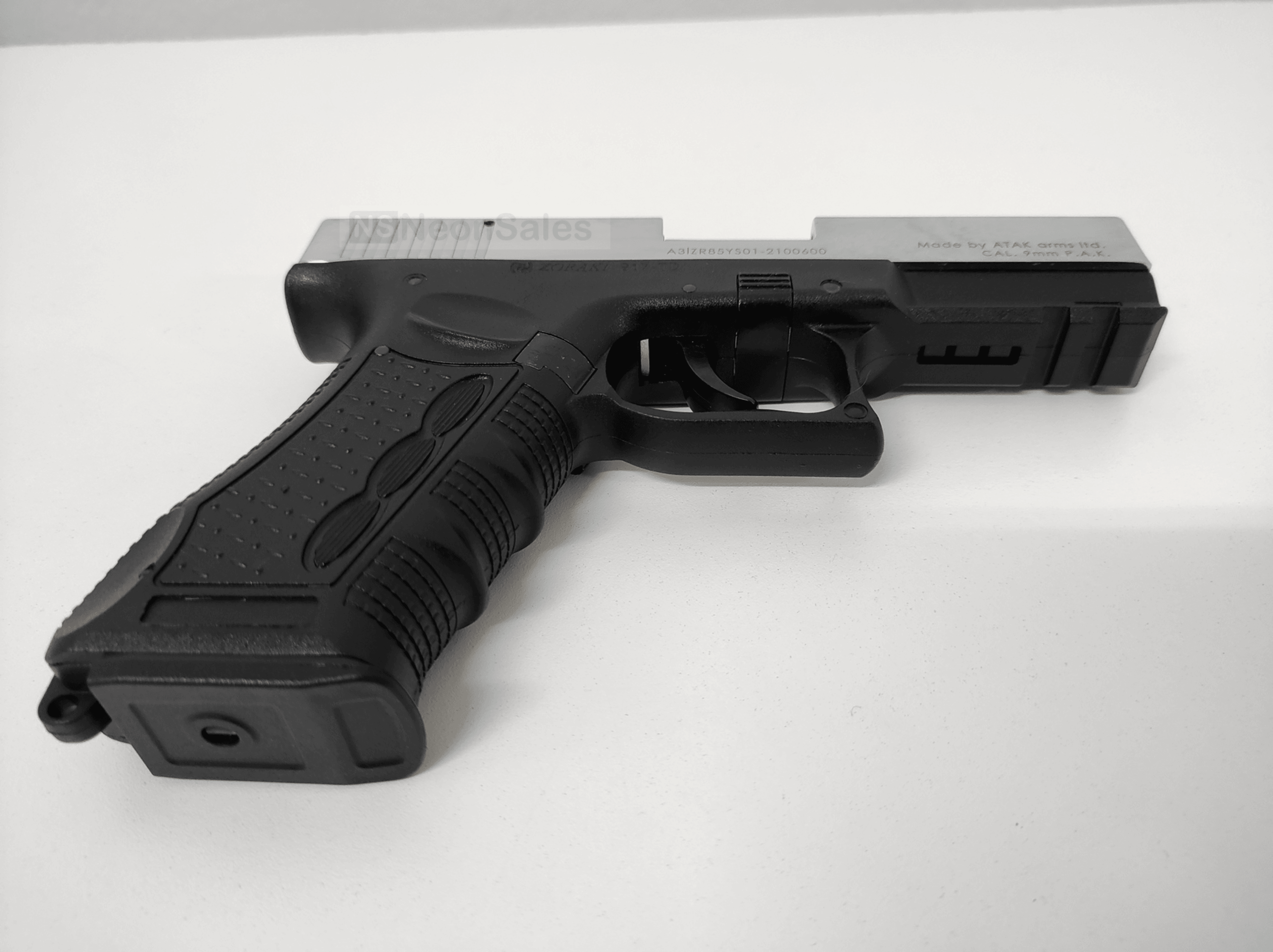 ZORAKI MOD 917-TD BLANK GUN - SATIN CHROME D/T - NeonSales {{ shop.shopifyCountryName }}