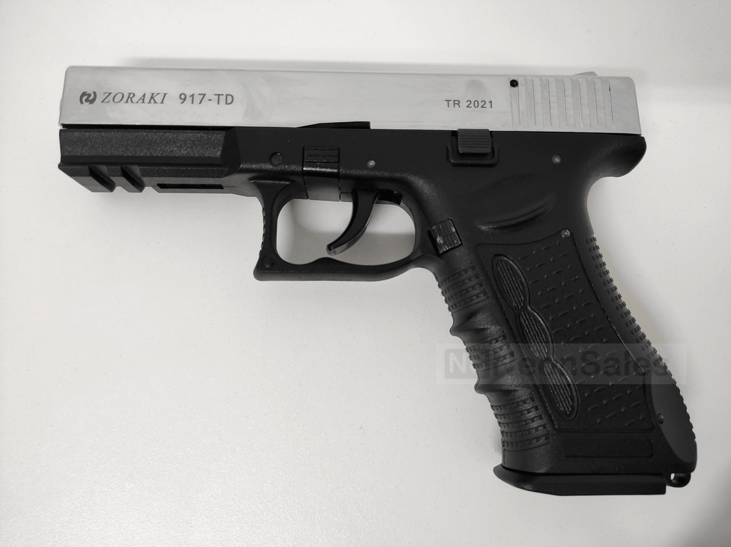 ZORAKI MOD 917-TD BLANK GUN - SATIN CHROME D/T - NeonSales {{ shop.shopifyCountryName }}