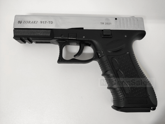 ZORAKI MOD 917-TD BLANK GUN - SATIN CHROME D/T - NeonSales {{ shop.shopifyCountryName }}