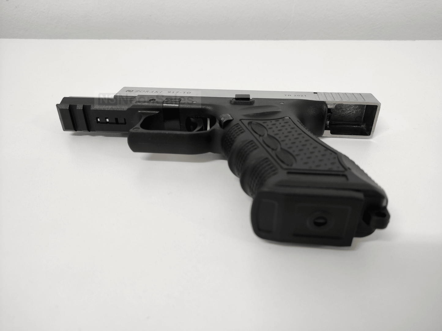 ZORAKI MOD 917-TD BLANK GUN - SATIN CHROME D/T - NeonSales {{ shop.shopifyCountryName }}