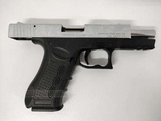 ZORAKI MOD 917-TD BLANK GUN - SATIN CHROME D/T - NeonSales {{ shop.shopifyCountryName }}
