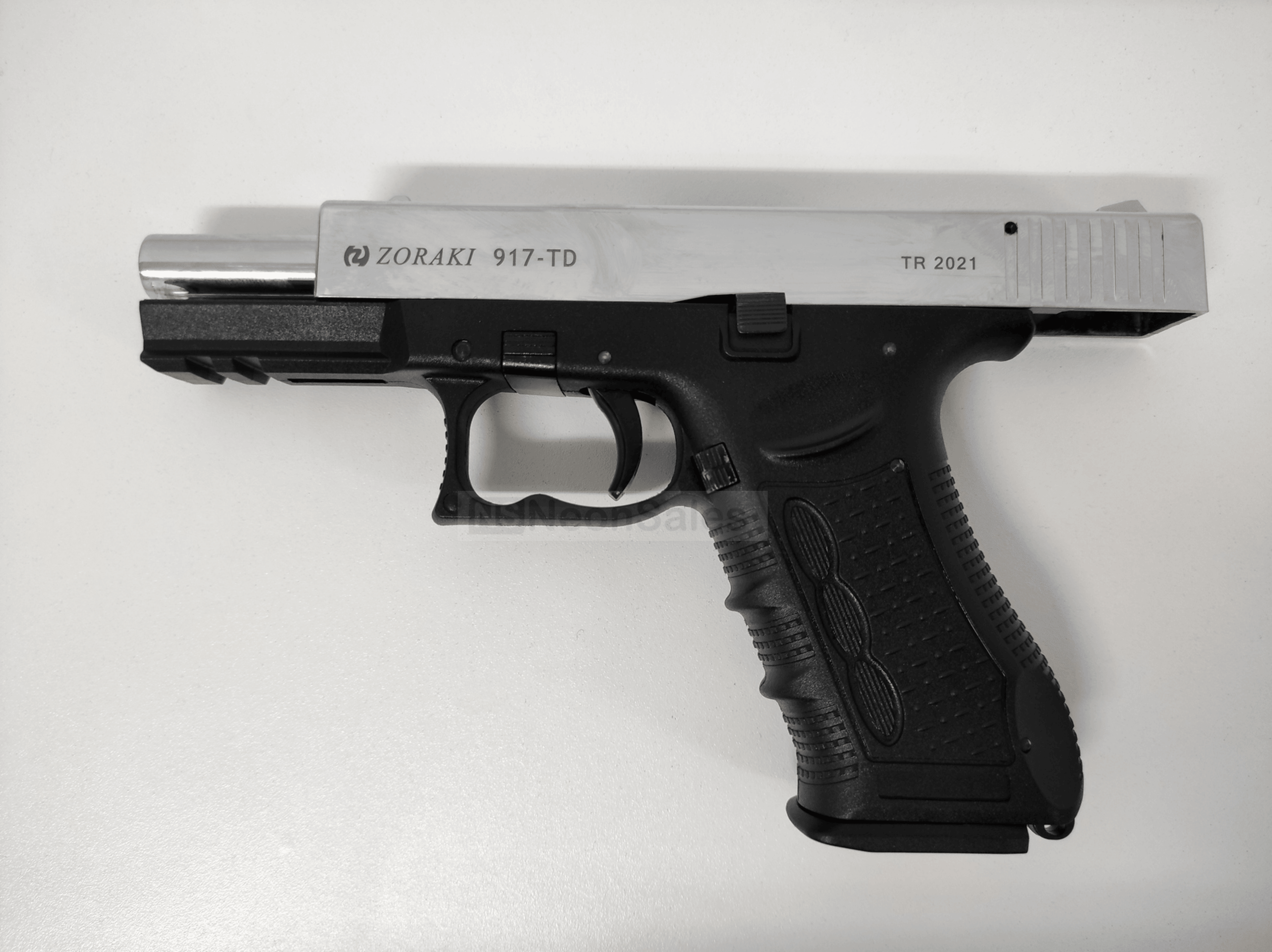 ZORAKI MOD 917-TD BLANK GUN - SATIN CHROME D/T - NeonSales {{ shop.shopifyCountryName }}