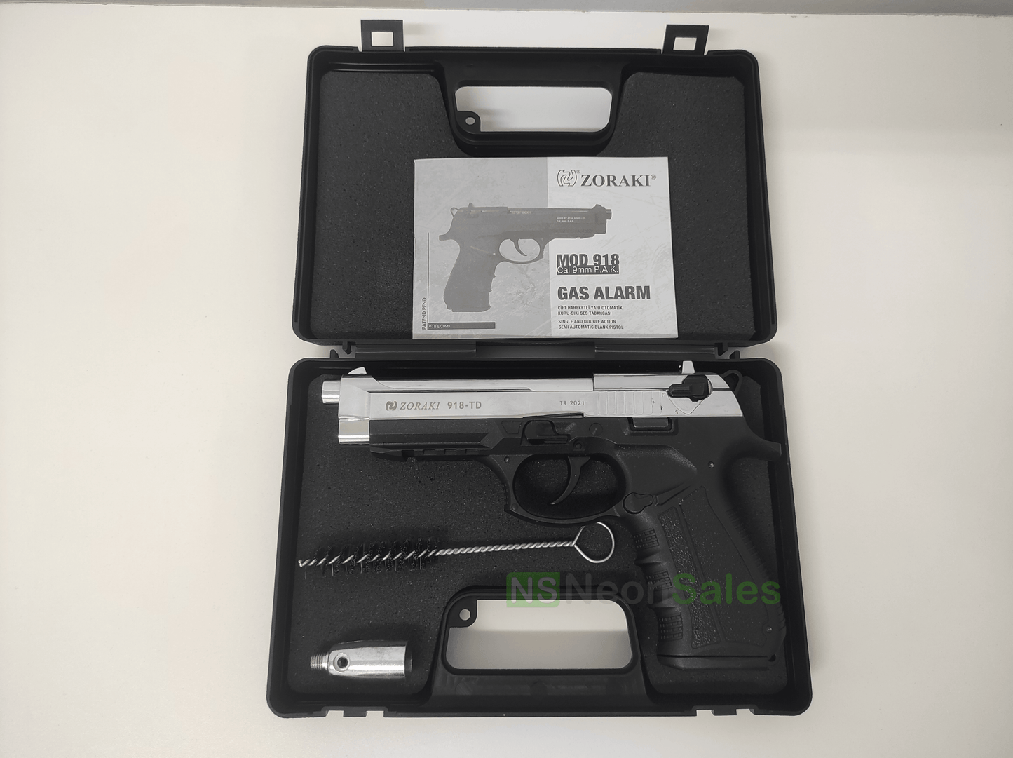 ZORAKI MOD 918-TD BLANK GUN - S/CHROME D/T - NeonSales {{ shop.shopifyCountryName }}