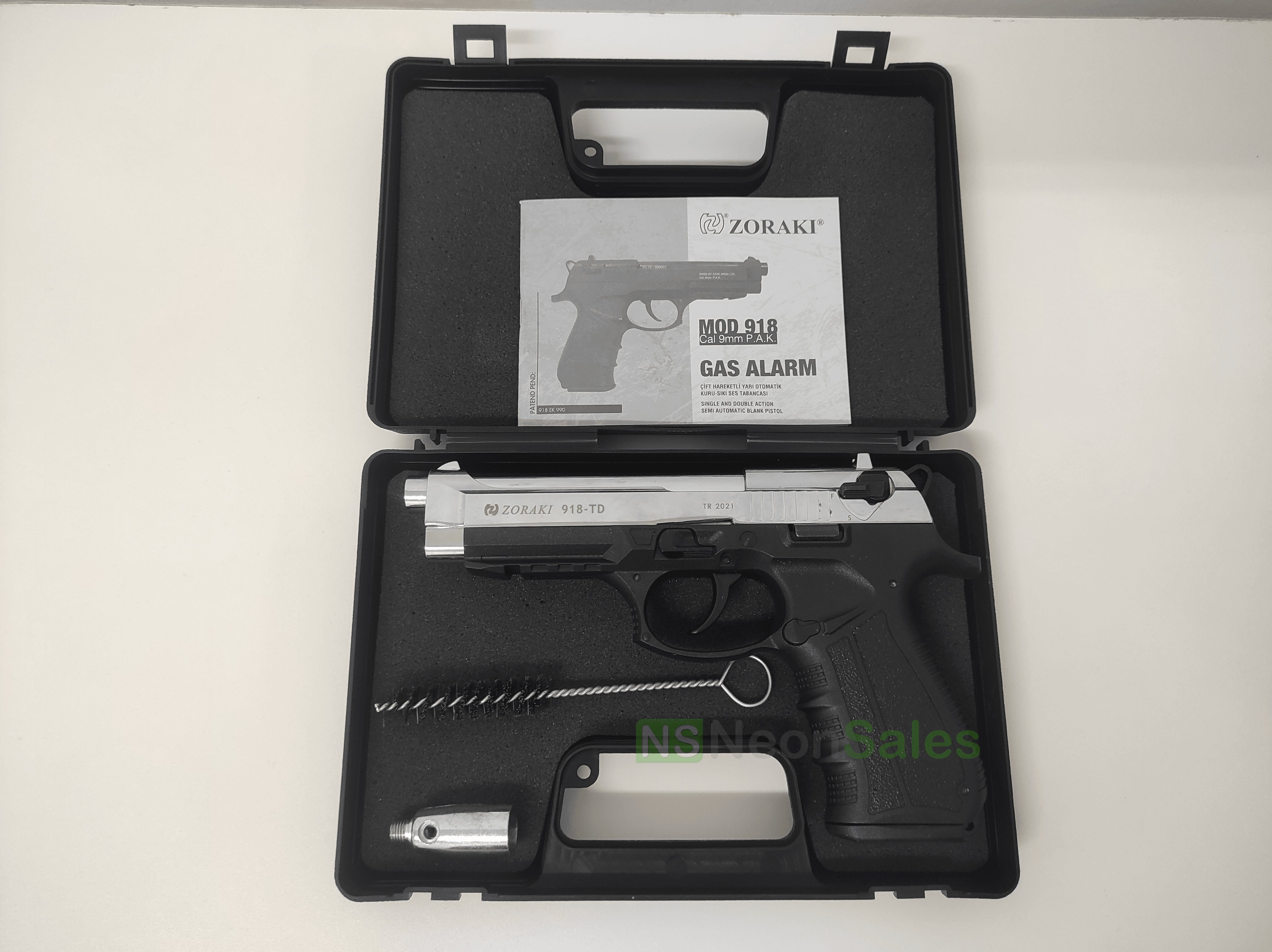 ZORAKI MOD 918-TD BLANK GUN - S/CHROME D/T - NeonSales {{ shop.shopifyCountryName }}
