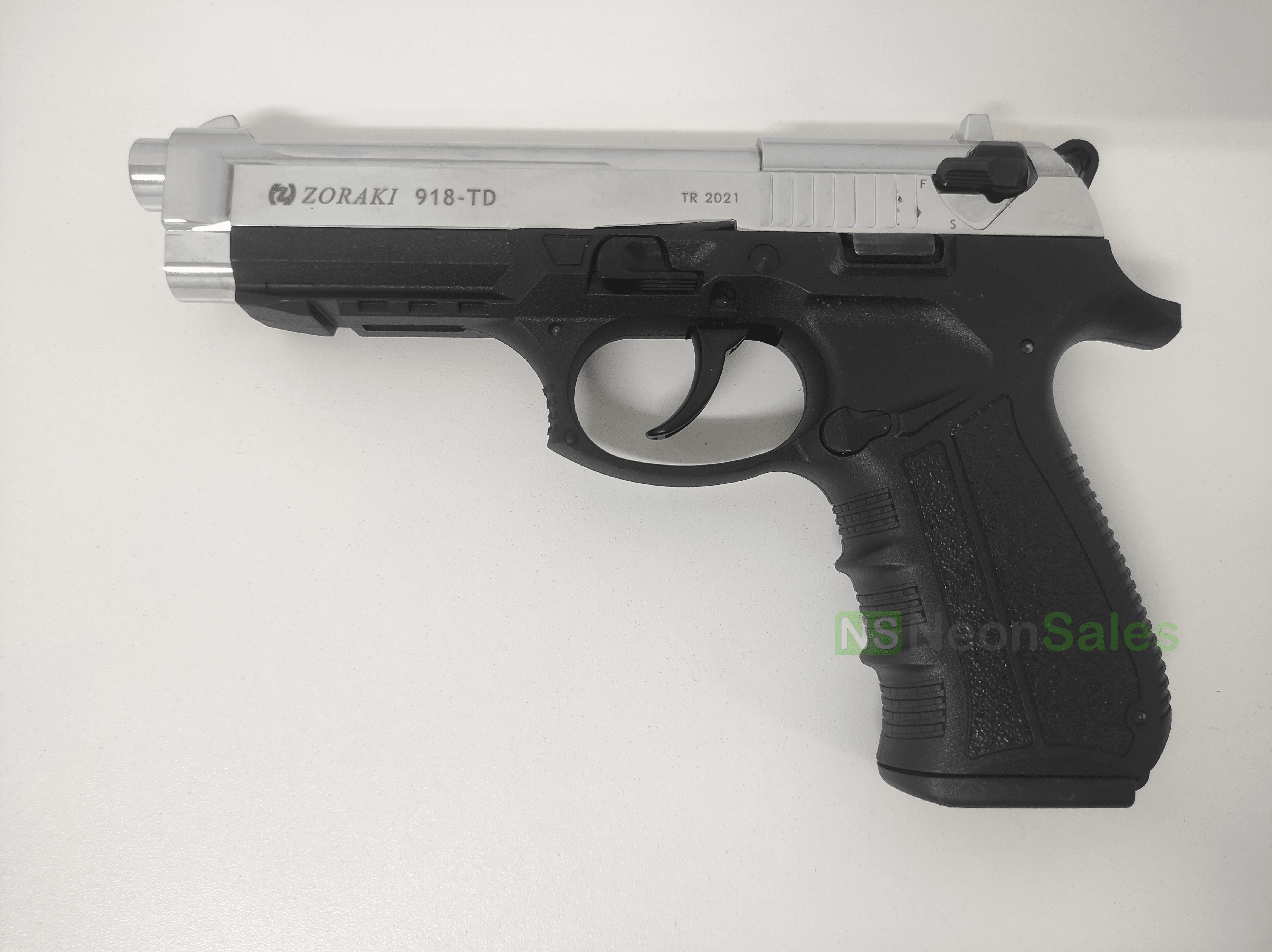 ZORAKI MOD 918-TD BLANK GUN - S/CHROME D/T - NeonSales {{ shop.shopifyCountryName }}