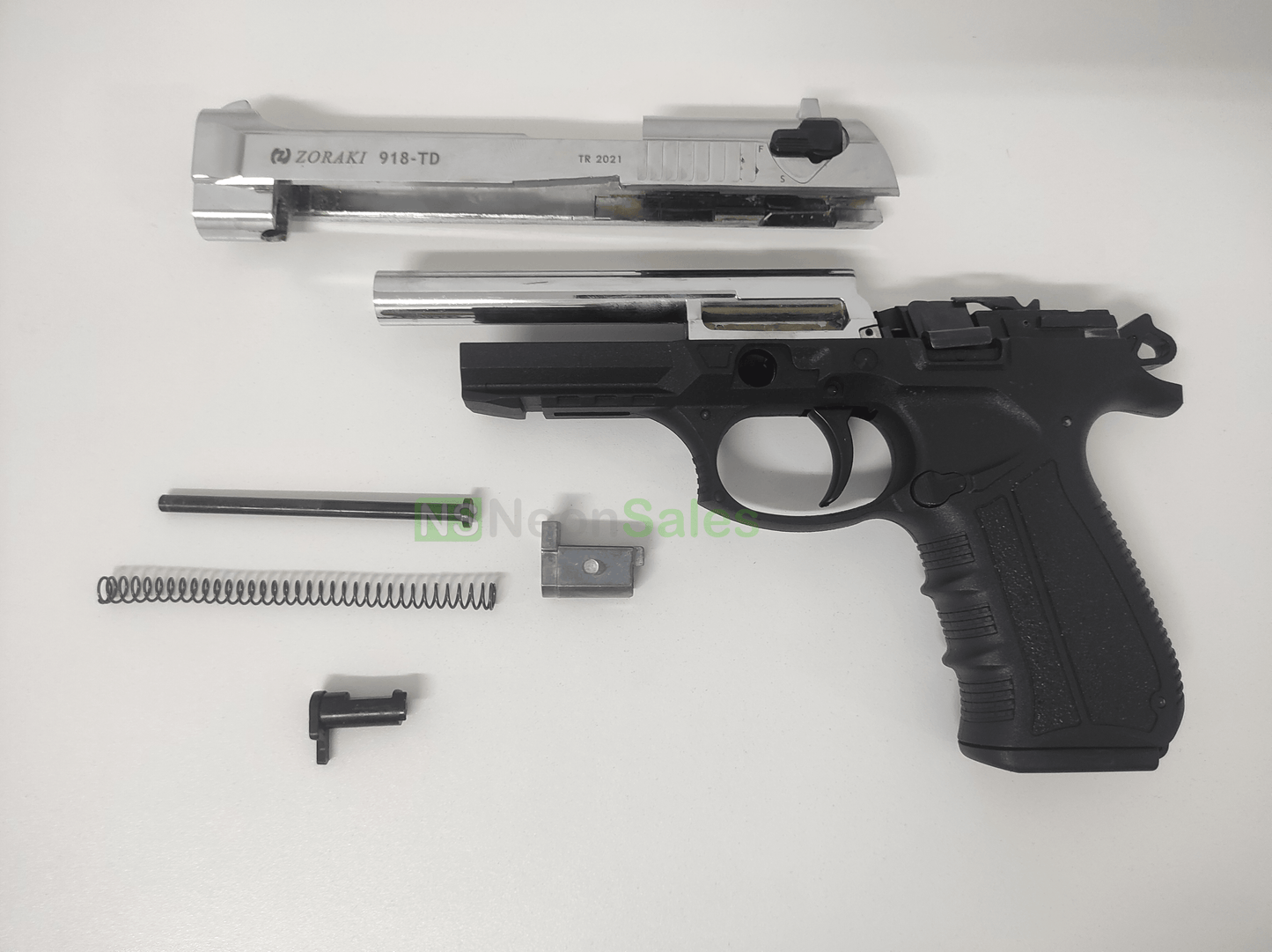 ZORAKI MOD 918-TD BLANK GUN - S/CHROME D/T - NeonSales {{ shop.shopifyCountryName }}