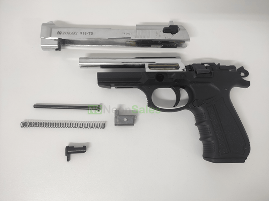 ZORAKI MOD 918-TD BLANK GUN - S/CHROME D/T - NeonSales {{ shop.shopifyCountryName }}