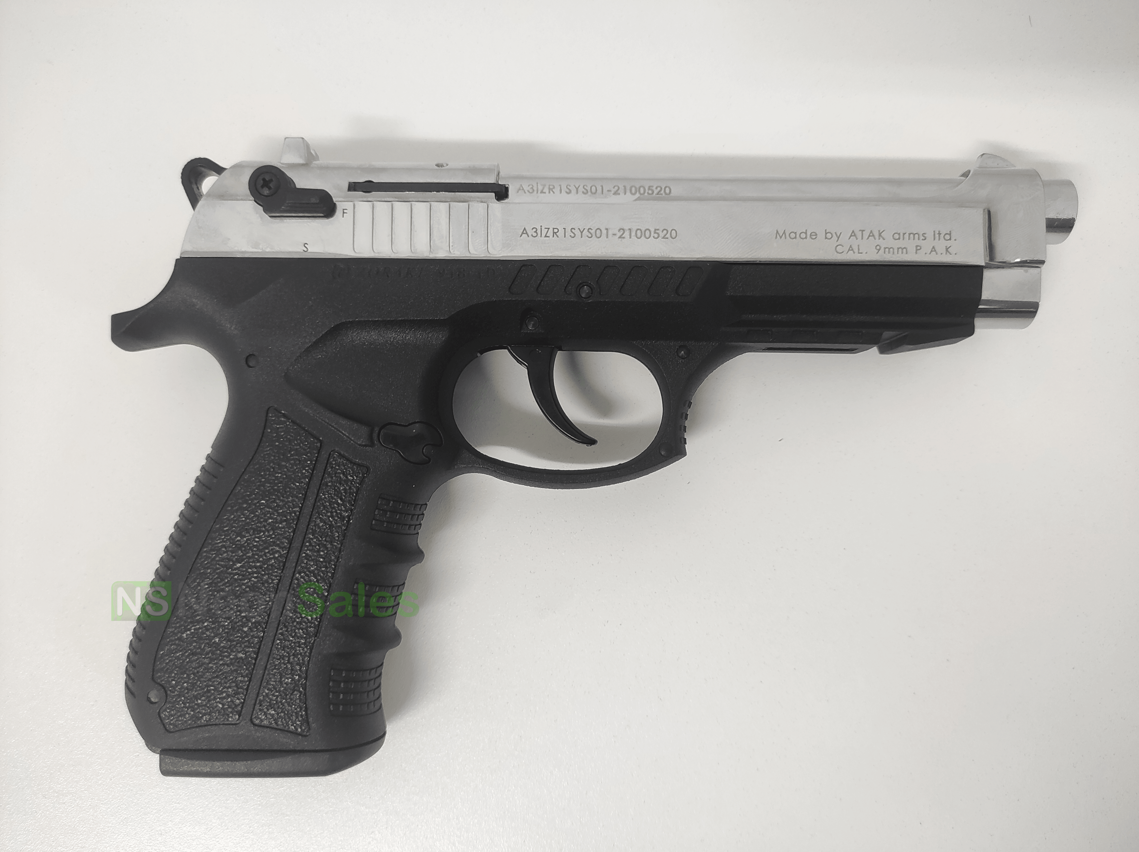 ZORAKI MOD 918-TD BLANK GUN - S/CHROME D/T - NeonSales South Africa