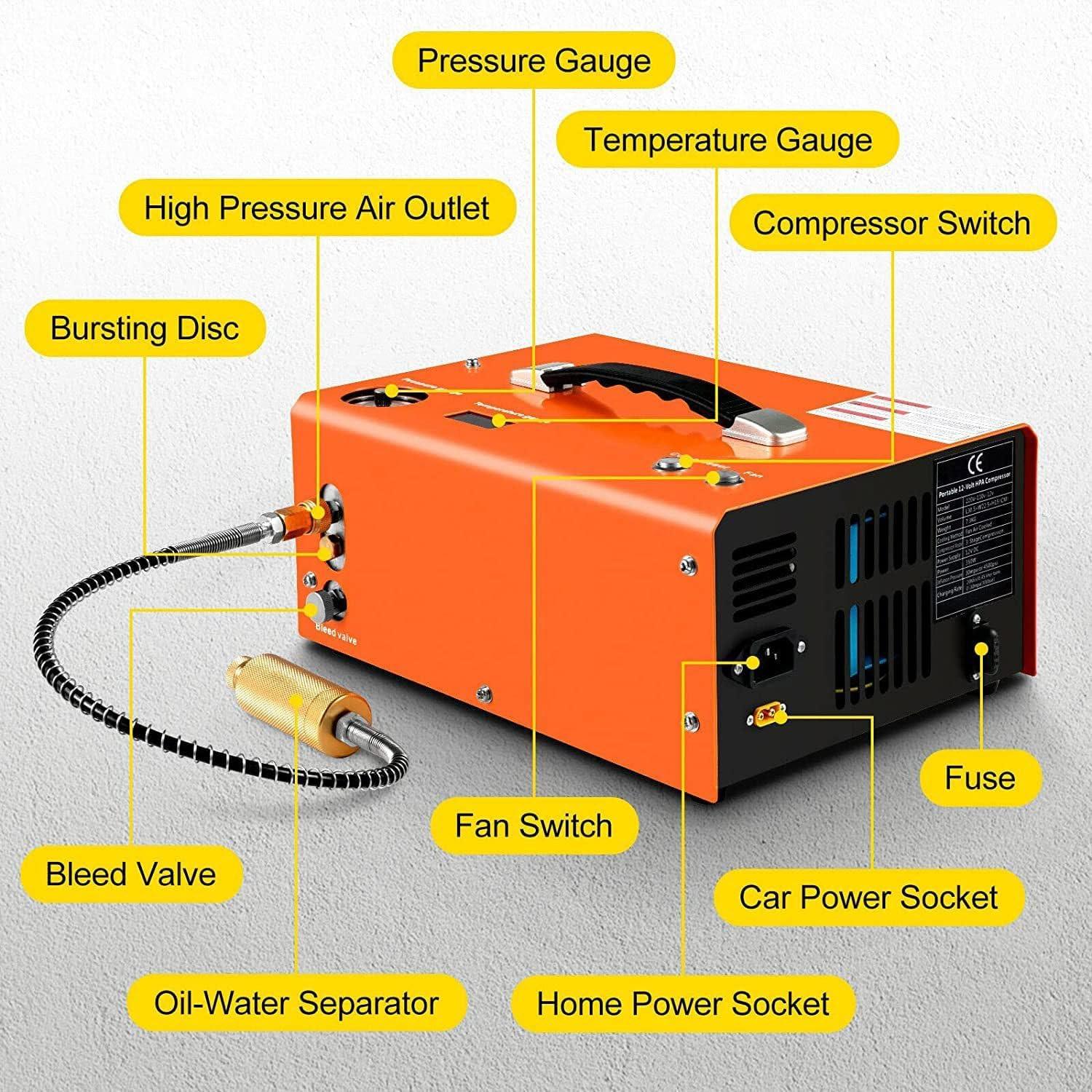 ZY® 12V / 240V COMPRESSOR (300 BAR) - AUTO SHUTOFF - NeonSales {{ shop.shopifyCountryName }}