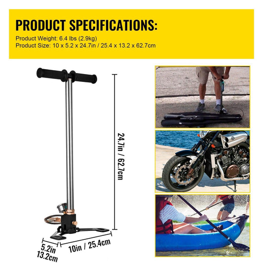 ZY® PCP HANDPUMP, 300 BAR W/ INLINE FILTER - NeonSales {{ shop.shopifyCountryName }}