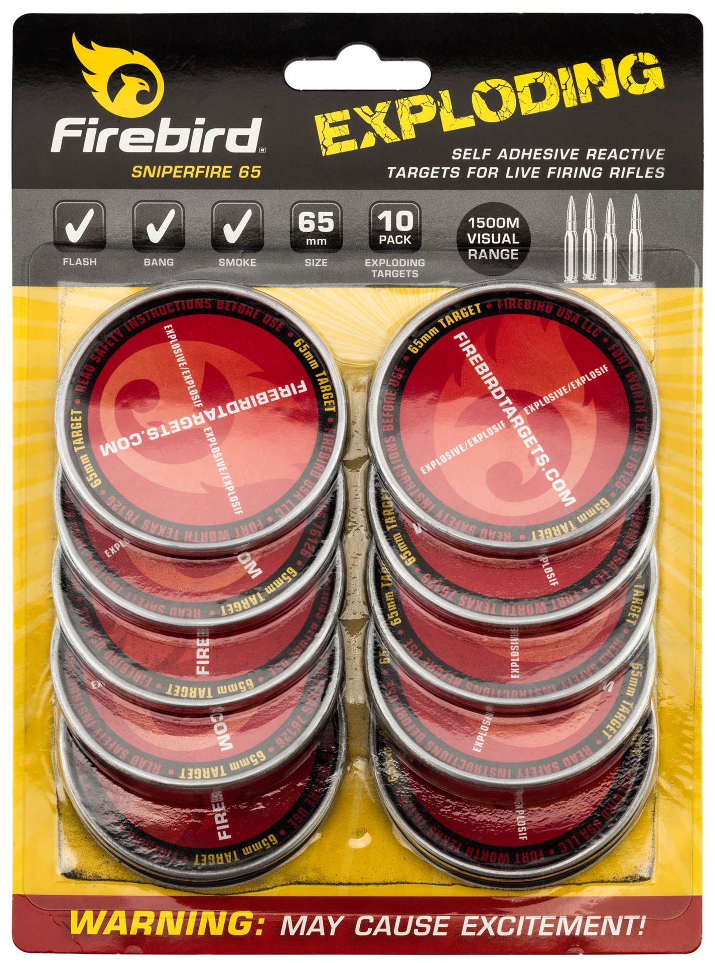 FIREBIRD EXPERT REACTIVE TARGETS 65MM - NeonSales