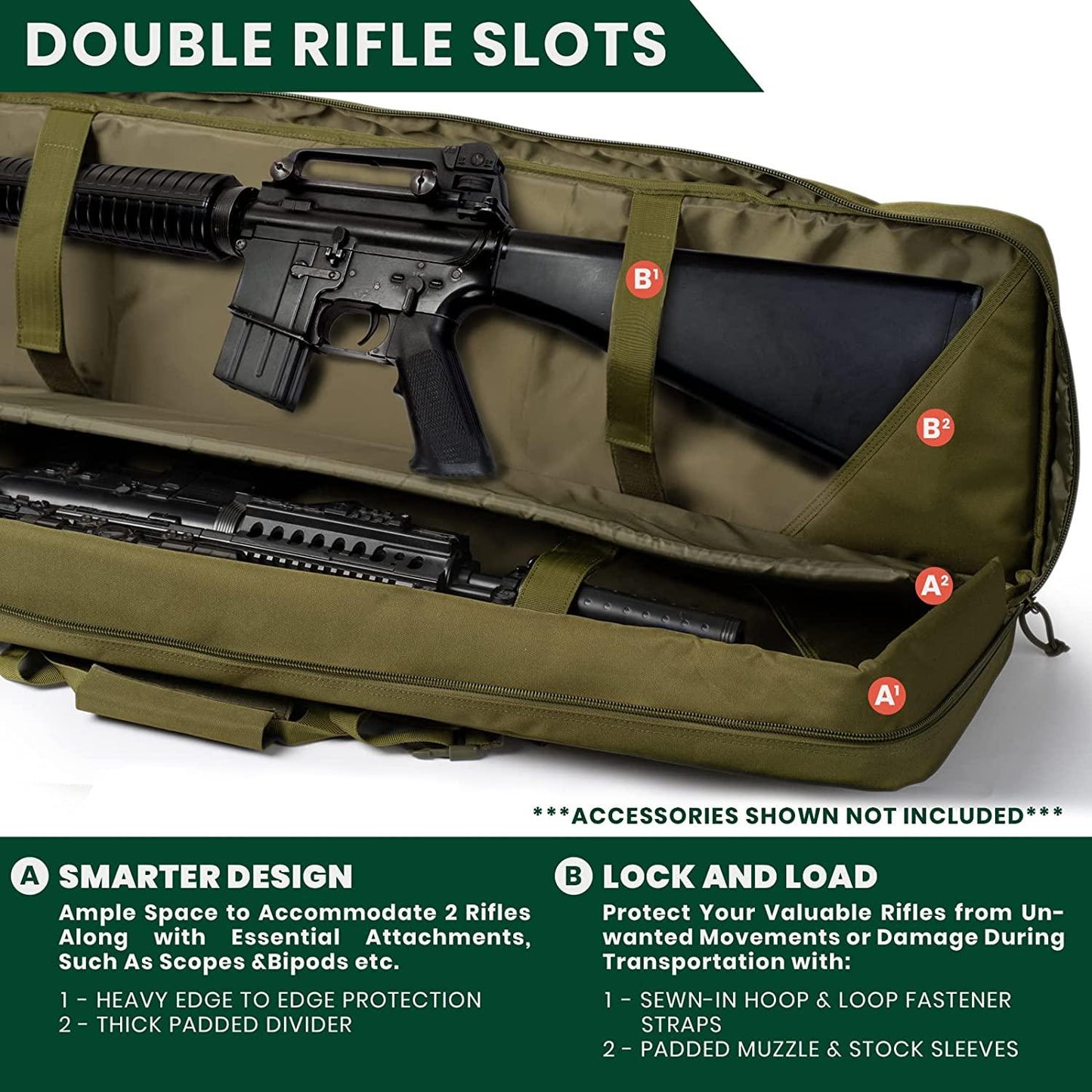 44" RECTANGULAR TACTICAL AIR RIFLE RUCKSACK - OD - NeonSales {{ shop.shopifyCountryName }}