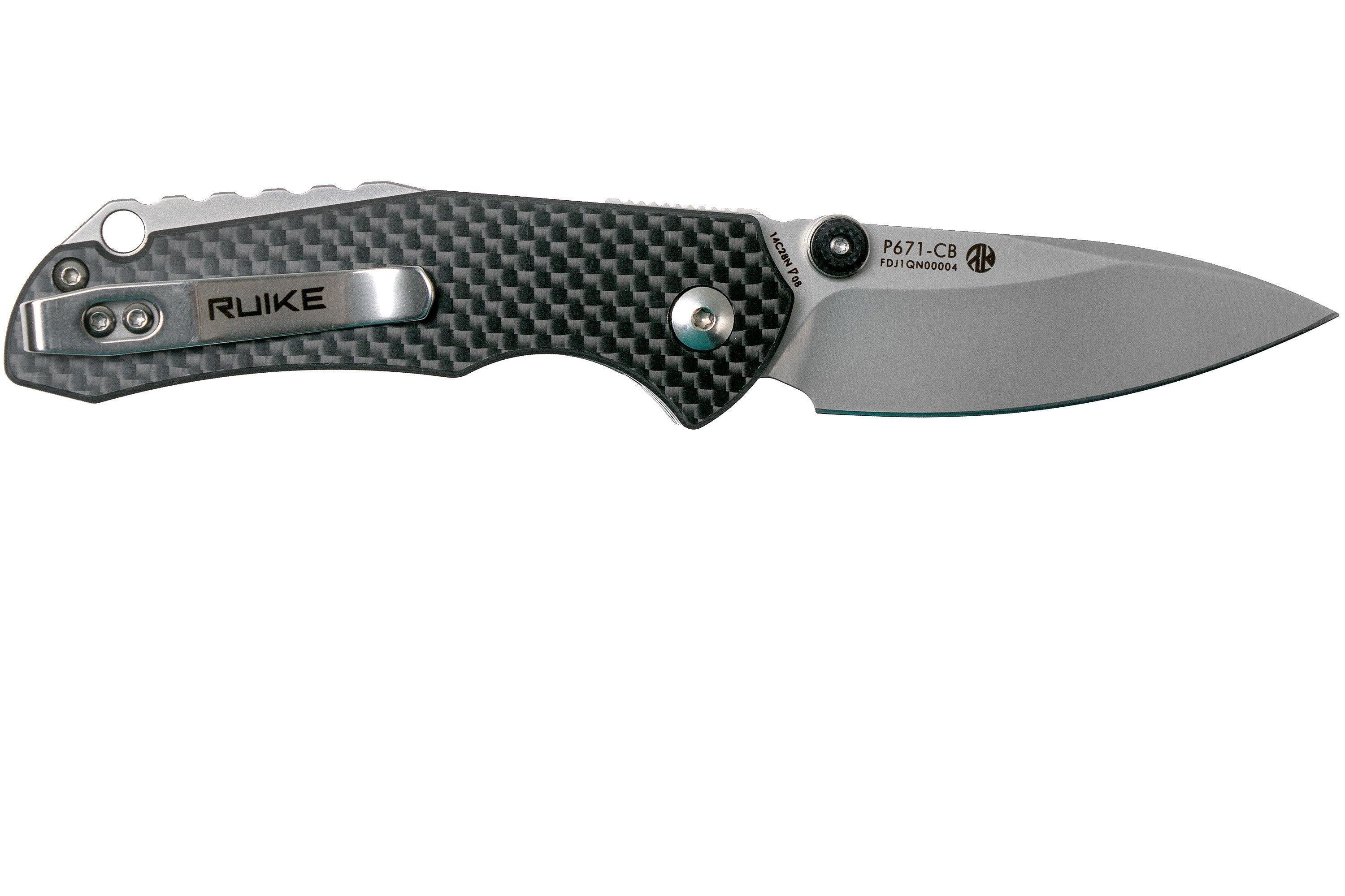 RUIKE KNIFE P671-CB CARBON FIBER OVERLAY - NeonSales