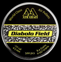AIRARMS 4.5MM DIABOLO FIELD 8.4GR - 500'S - NeonSales {{ shop.shopifyCountryName }}