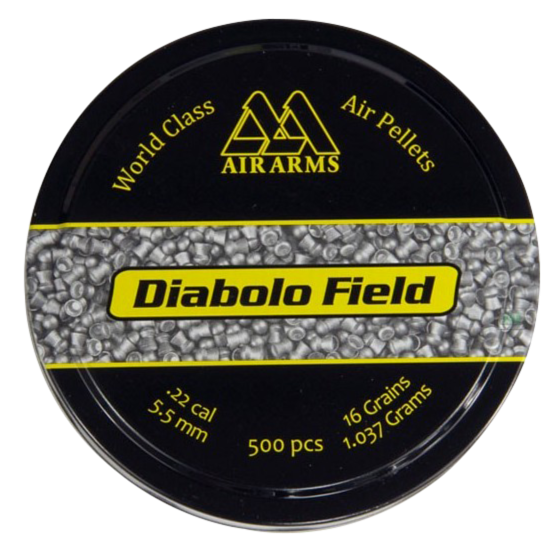 AIRARMS 5.5MM DIABOLO FIELD 16GR - 500'S - NeonSales {{ shop.shopifyCountryName }}