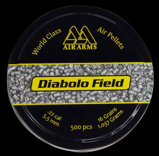 AIRARMS 5.5MM DIABOLO FIELD 16GR - 500'S - NeonSales {{ shop.shopifyCountryName }}