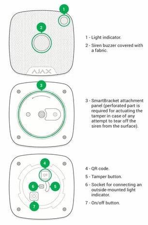 AJAX HOME SIREN - WHITE - NeonSales {{ shop.shopifyCountryName }}