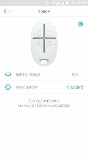 AJAX SPACE CONTROL JEWELLER KEY FOB - WHITE - NeonSales {{ shop.shopifyCountryName }}