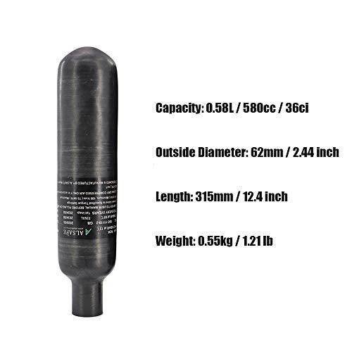 Alsafe Tank ALSAFE 580CC CARBON FIBRE TANK - M18X1.5 | Neon Sales – NeonSales