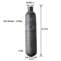 ALSAFE 580CC CARBON FIBRE TANK - M18X1.5 - NeonSales {{ shop.shopifyCountryName }}