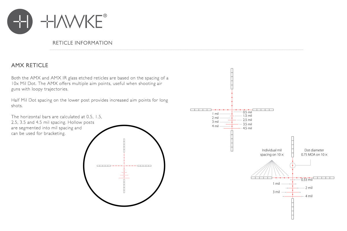 HAWKE AIRMAX 3-9x40 AO SCOPE AMX RETICLE - 13110