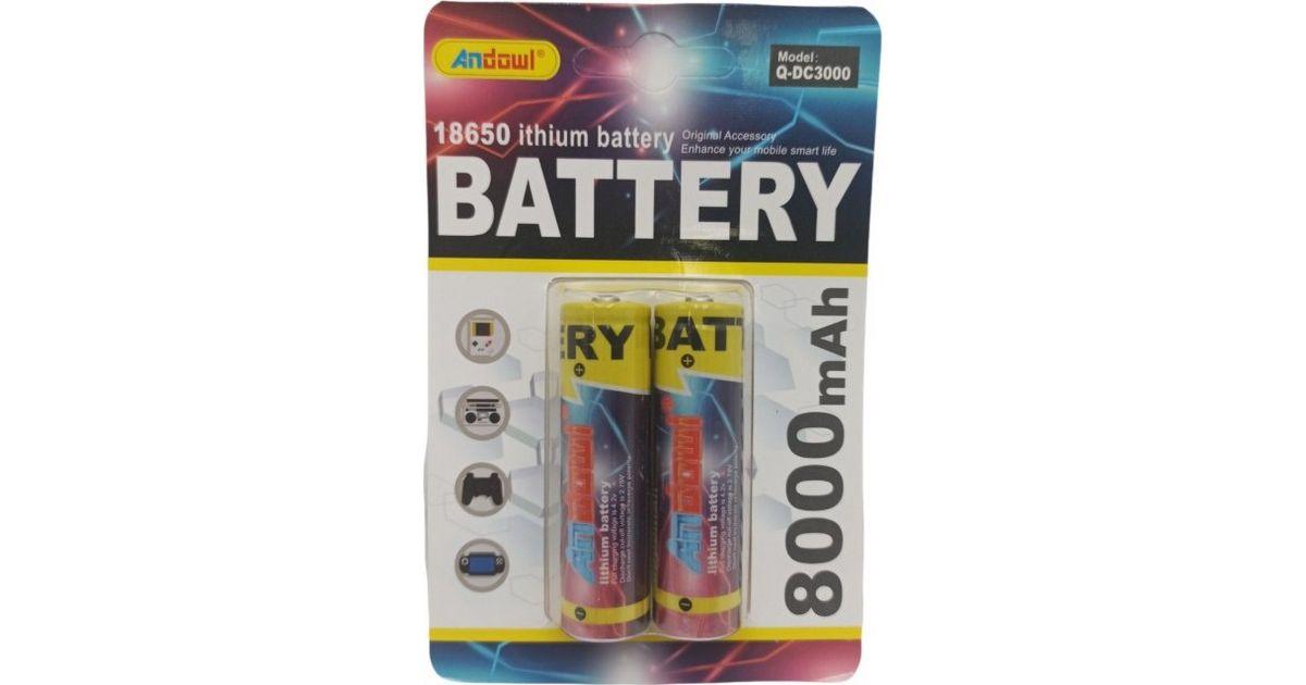 ANDOWL 18650 LITHIUM BATTERY Q-DC3000 TWINPACK - NeonSales South Africa