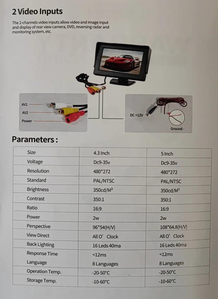ANDOWL 5" CAR MONITOR Q-CA901 - NeonSales {{ shop.shopifyCountryName }}