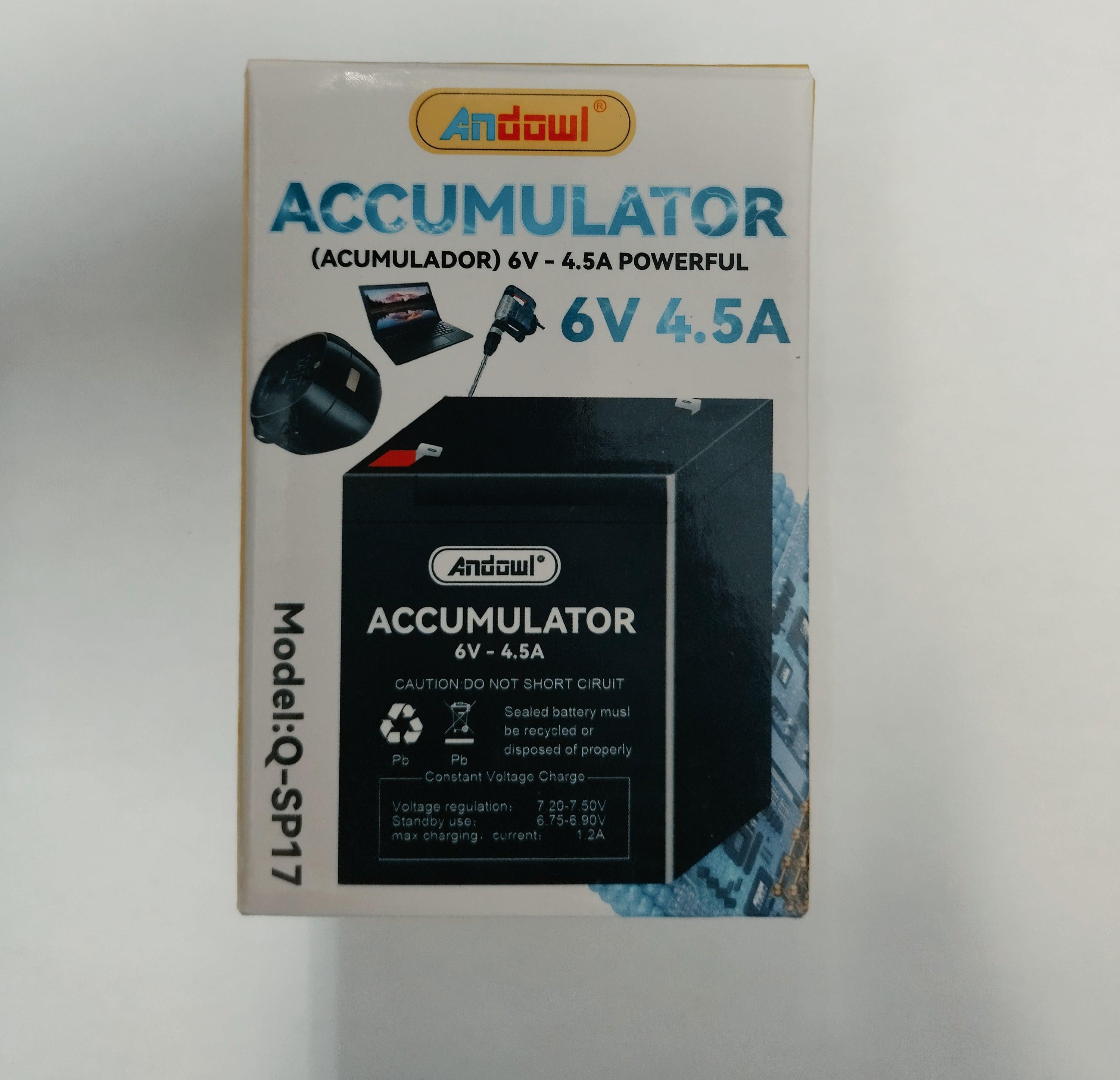 ANDOWL 6V 4.5A BATTERY Q-SP17 - NeonSales {{ shop.shopifyCountryName }}
