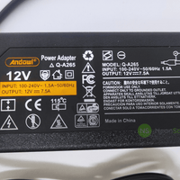 ANDOWL AC-DC POWER ADAPTER 12V/7.5A (90W) - Q-A265 - NeonSales {{ shop.shopifyCountryName }}