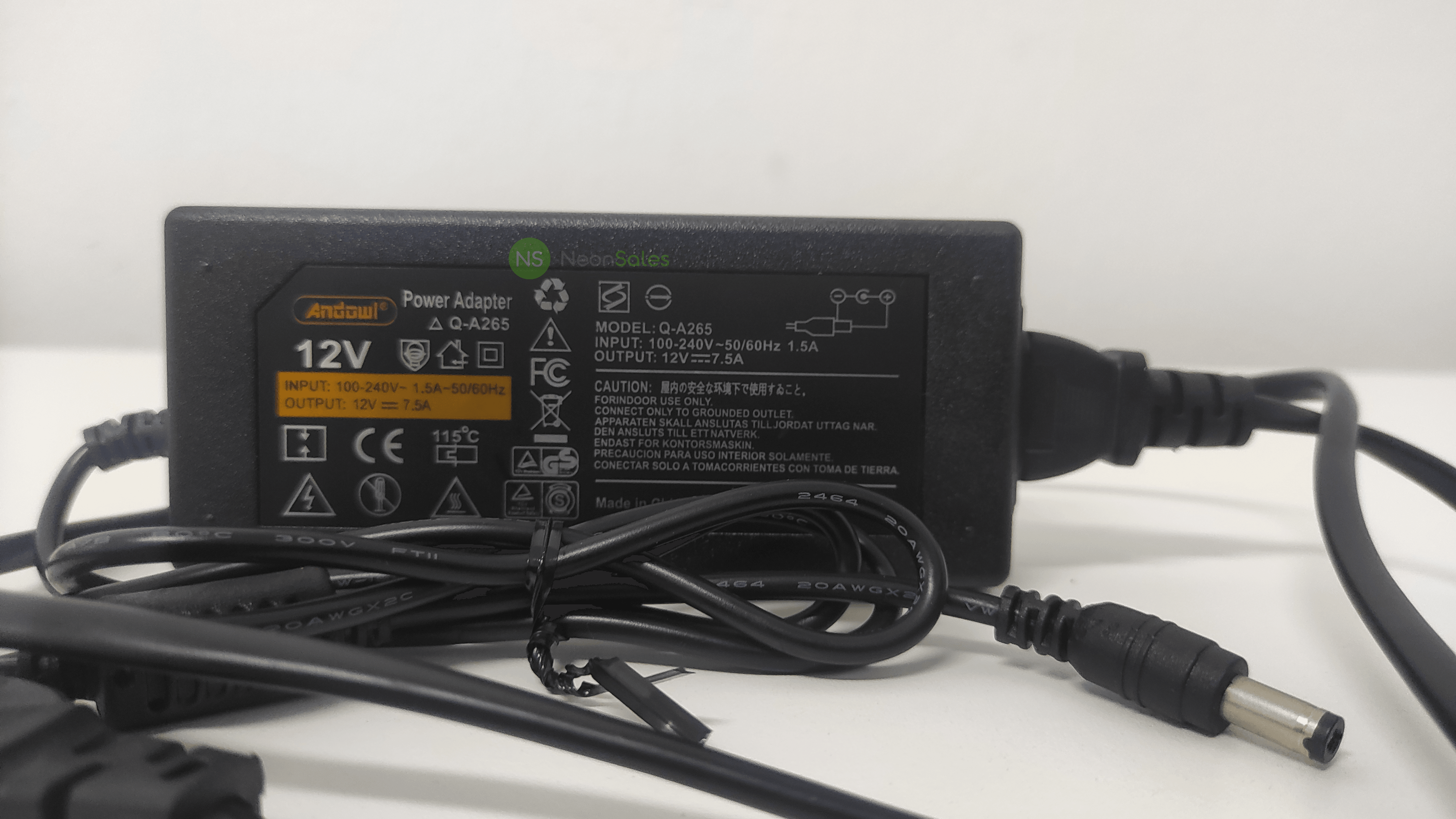 ANDOWL AC-DC POWER ADAPTER 12V/7.5A (90W) - Q-A265 - NeonSales South Africa