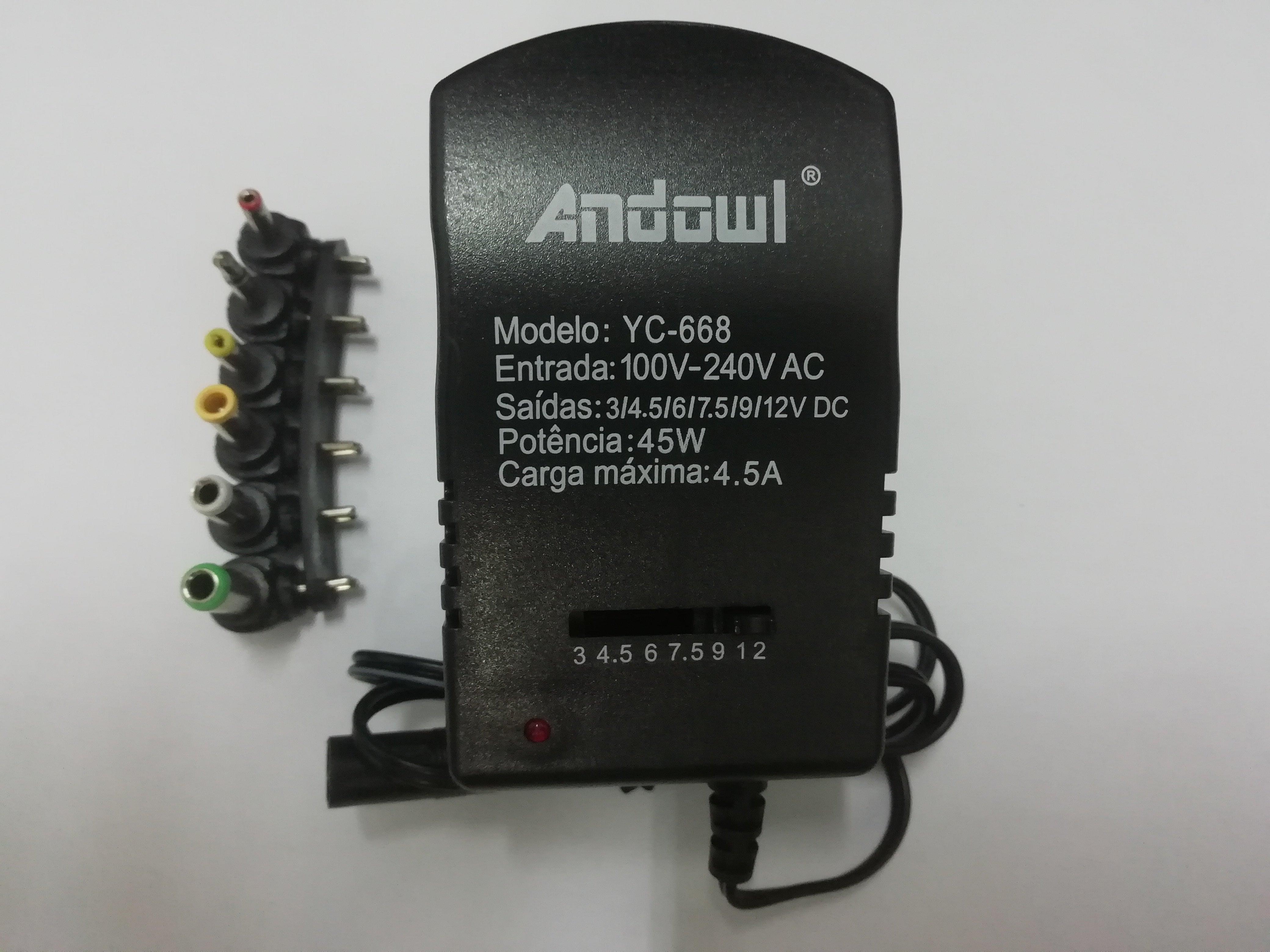 ANDOWL ADJUSTABLE VOLTAGE 4.5A PSU - YC-668 - NeonSales