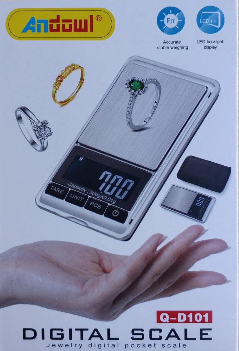 ANDOWL DIGITAL JEWELRY POCKET SCALE Q-D101 - NeonSales South Africa