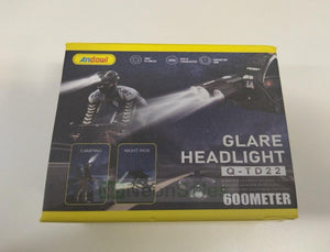 ANDOWL RECHARGEABLE GLARE HEADLIGHT 600M - Q-TD22 - NeonSales South Africa