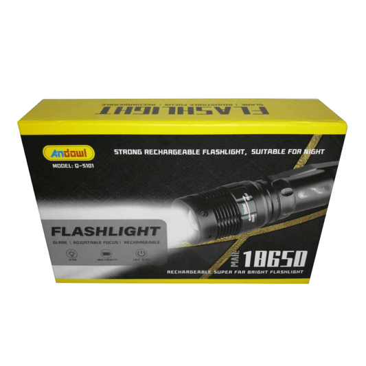 ANDOWL RECHARGEABLE NIGHT FLASHLIGHT:Q-5101 - NeonSales {{ shop.shopifyCountryName }}