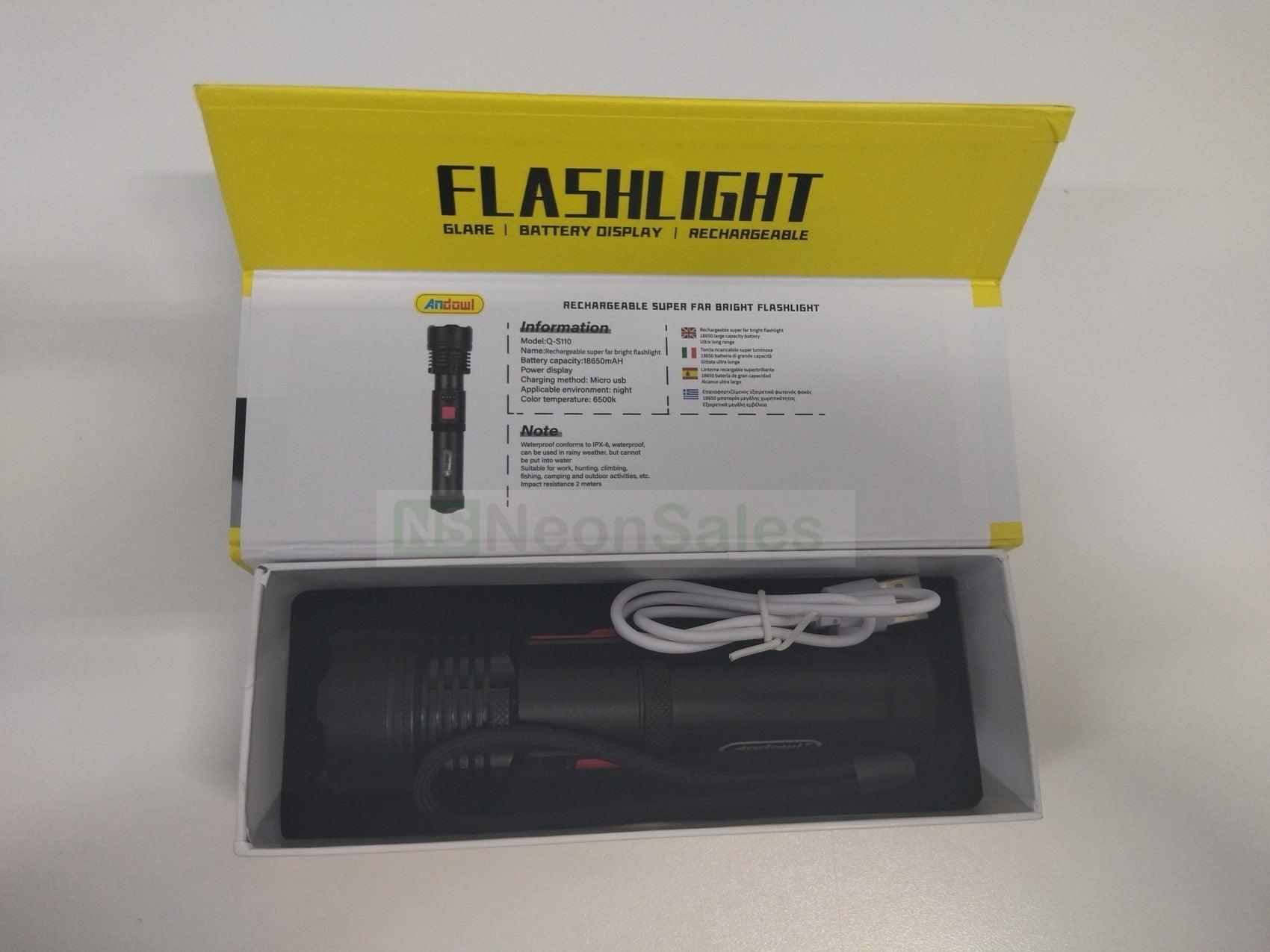 ANDOWL RECHARGEABLE SUPER TORCH Q-5110 - NeonSales South Africa