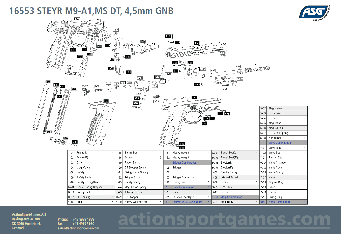 ASG 16088 STEYR M9-A1 CO2 PISTOL - 4.5MM CAL - NeonSales South Africa