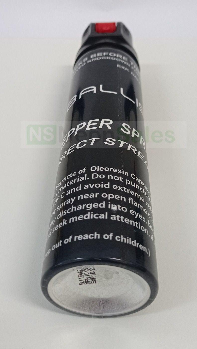 BALLISTIC 100ML DIRECT STREAM PEPPER SPRAY - NeonSales {{ shop.shopifyCountryName }}