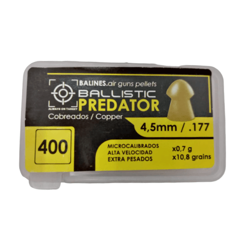 BALLISTIC 4.5MM PREDATOR COPPER 10.8GR - 400'S - NeonSales {{ shop.shopifyCountryName }}