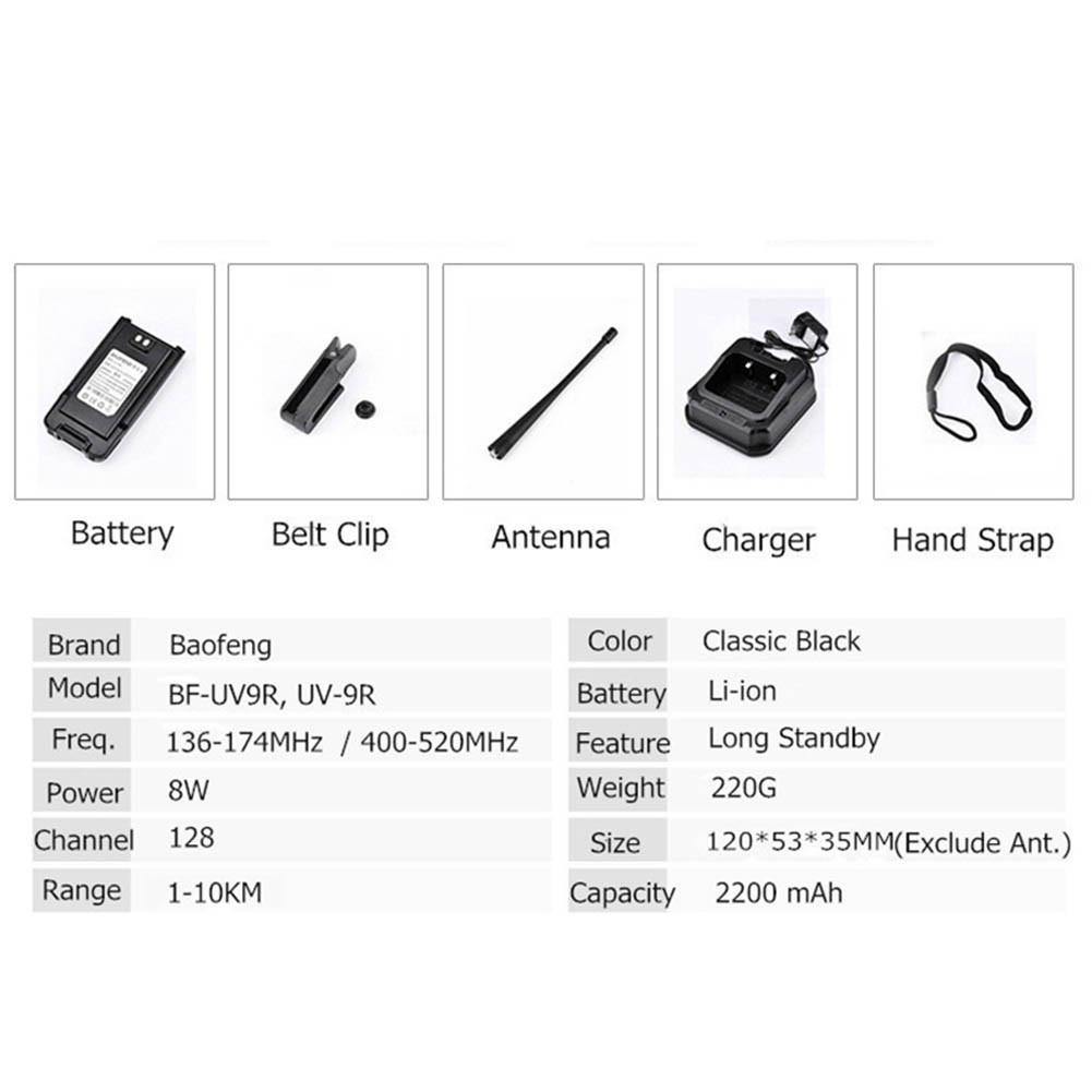 BAOFENG UV-9R UHF/VHF TRANSCEIVER RADIO - NeonSales South Africa